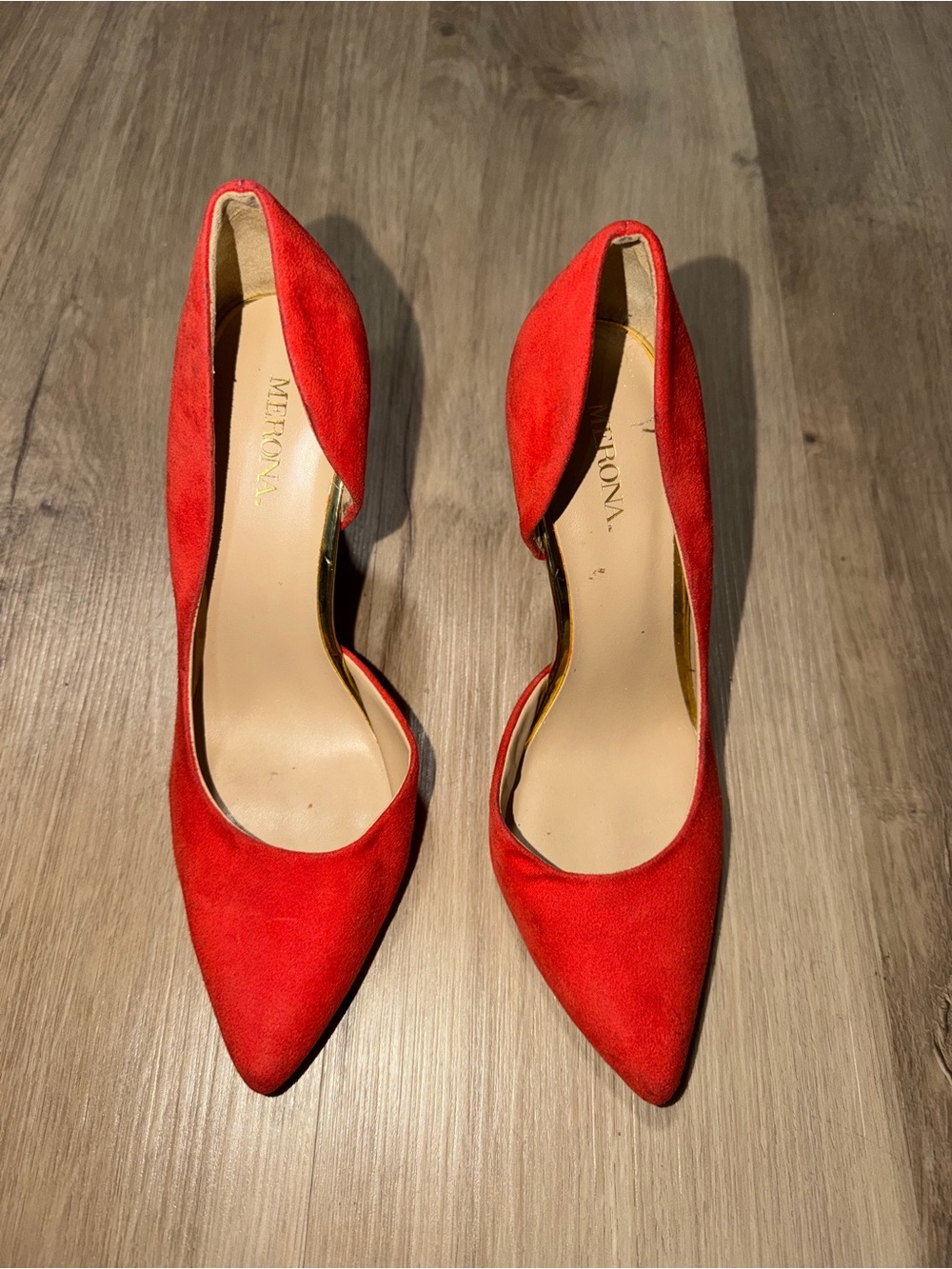 Merona Red Pointed-Toe D'Orsay Pumps